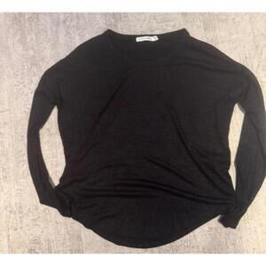 rag & bone/JEAN Navy/Black Heather Long Sleeve Top Small